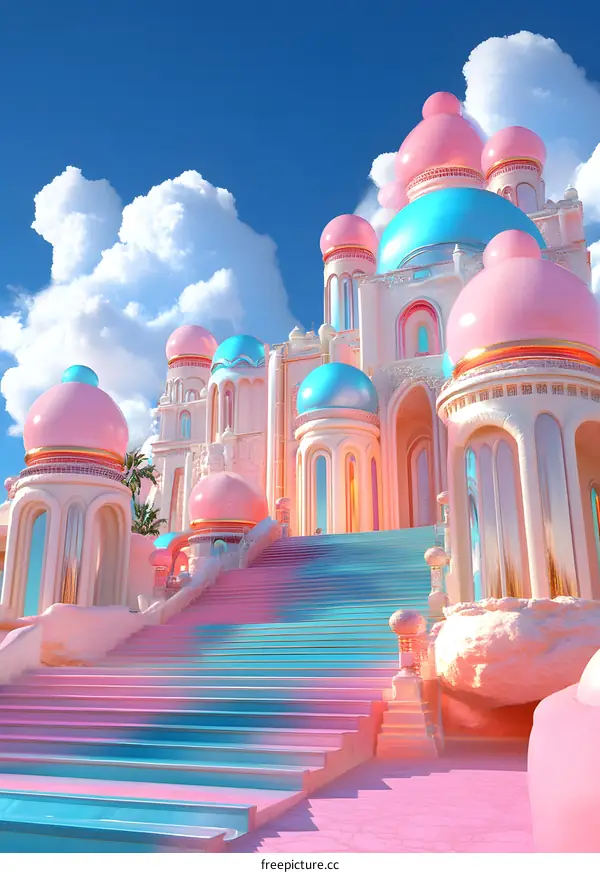 Dreamy Pastel Palace Architecture