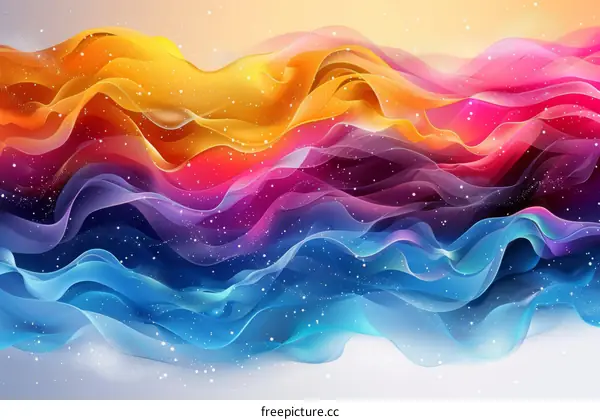 Abstract Colorful Flowing Waves Background Design