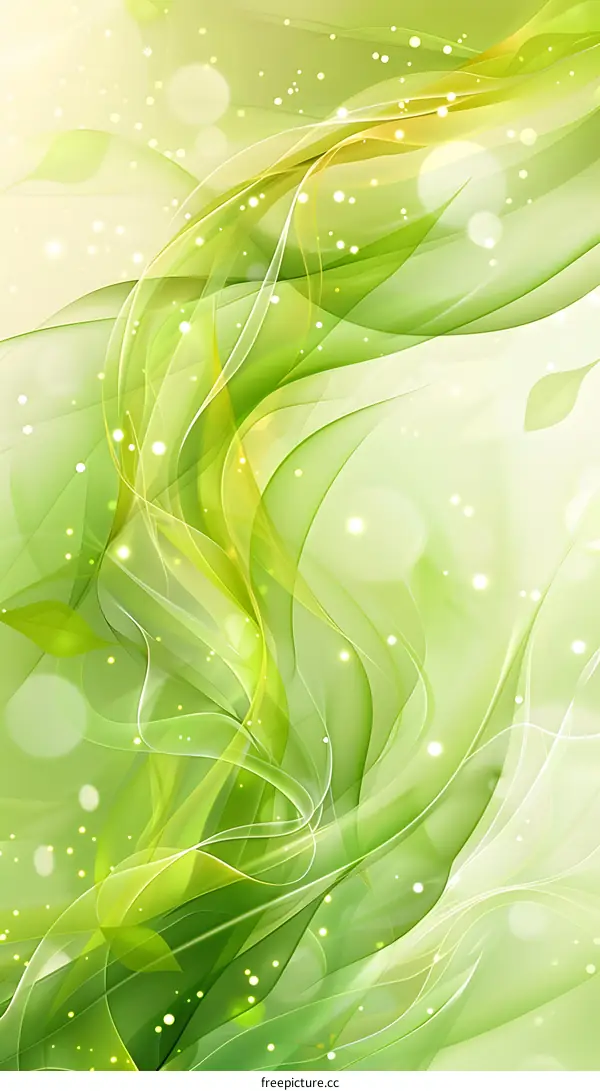 Green geometric shapes