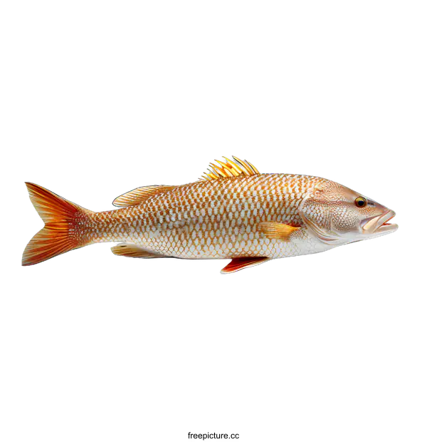 [Transparent Background PNG]Fresh whole red snapper fish on white background