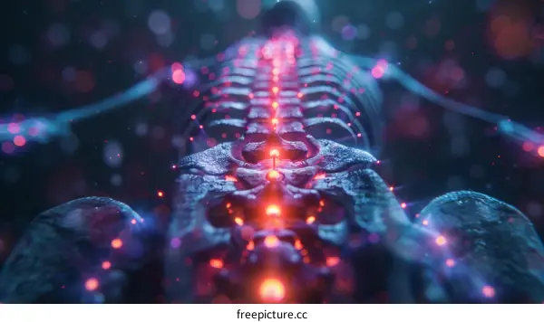 Futuristic Glowing Spine