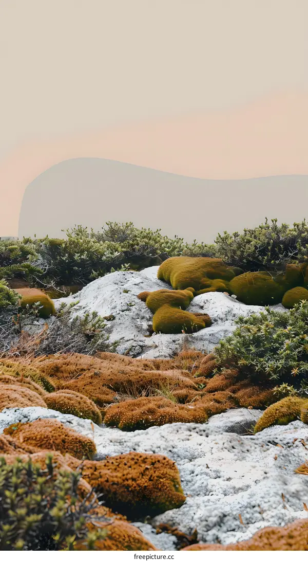Green Moss Growing on Rocks in Nature