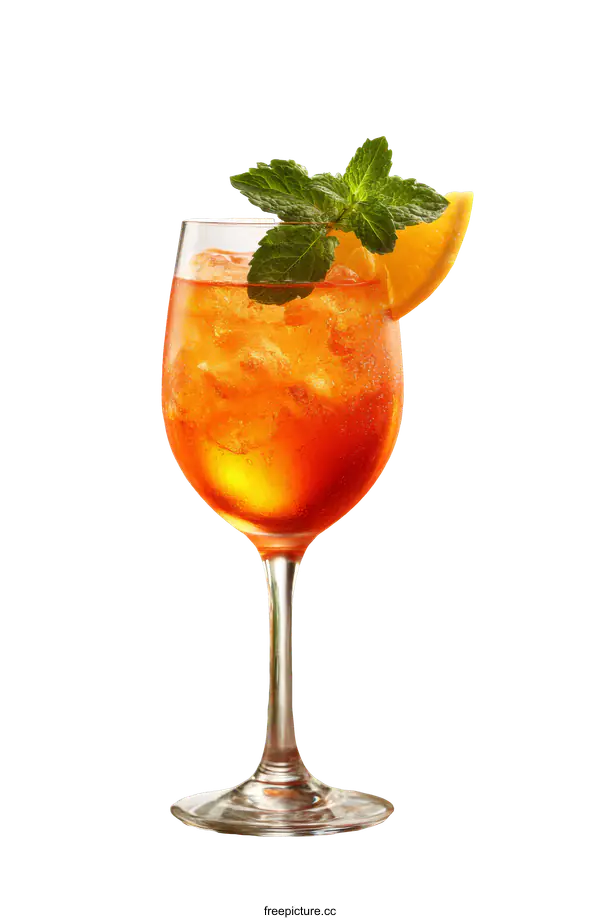 [Transparent Background PNG]Refreshing Aperol Spritz Cocktail