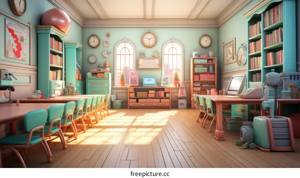 Classroom With Retro Aesthetic