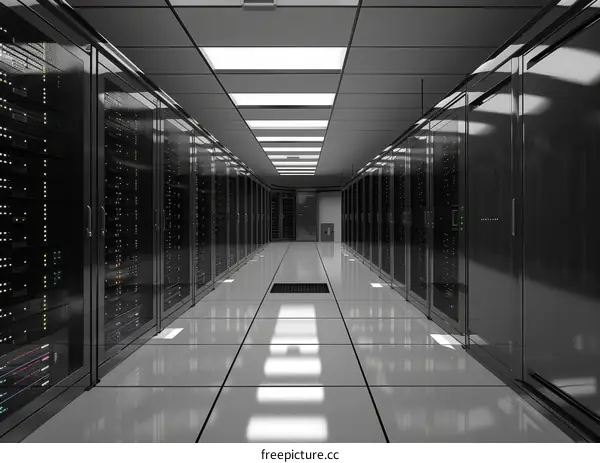 futuristic technology server room data center