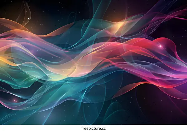 Colorful abstract glowing futuristic wavy background