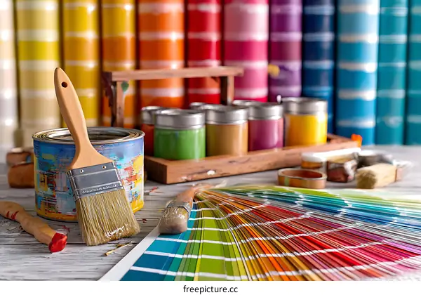 Painting Supplies and Color Palette