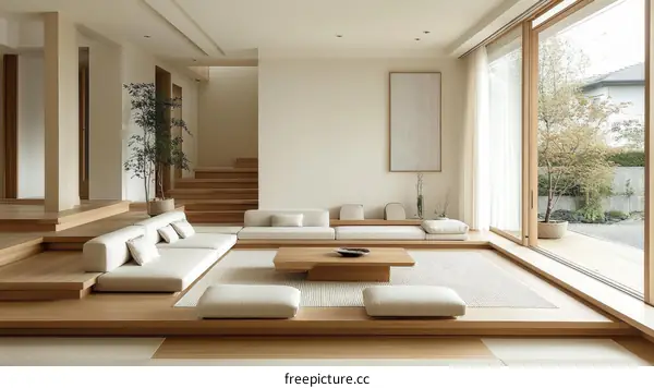 Modern Minimalist Japanese Living Room Design