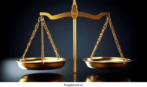 Golden Justice Scale  Balancing  Equilibrium