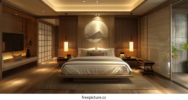Modern Japanese Style Bedroom Interior Design