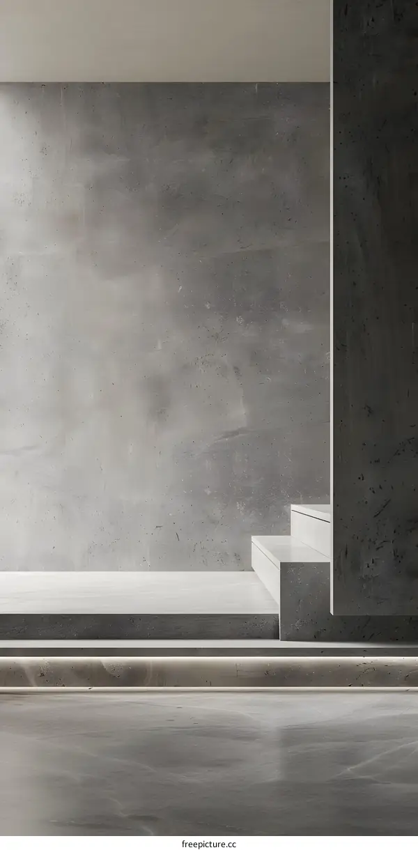 Minimalist Concrete Stairs Interior Design