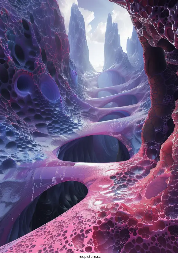 Mystical Underground Alien Landscape: A Journey Through the Unknown