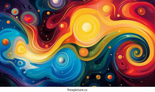 Colorful abstract painting