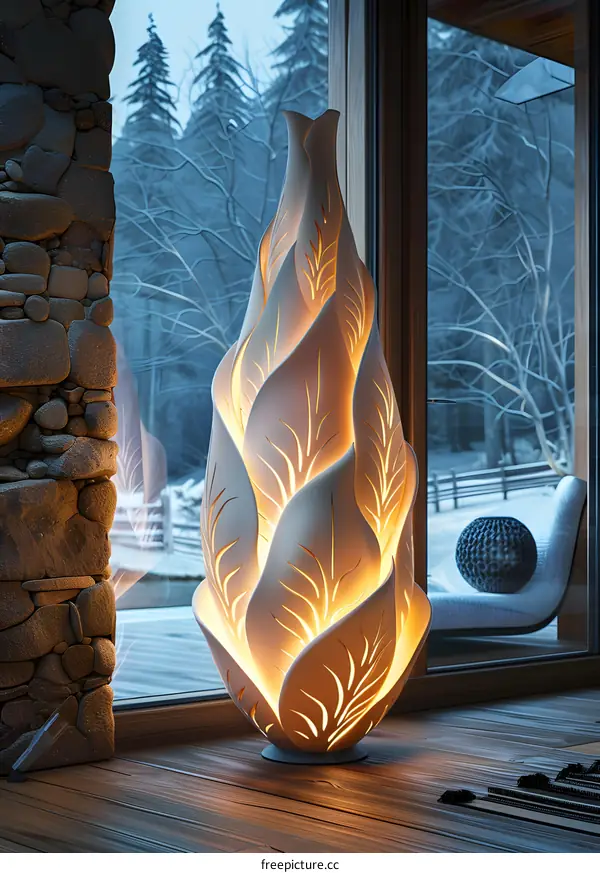 A beautiful lamp with a unique design