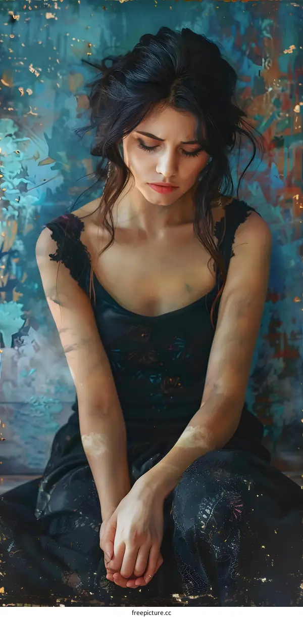 A Woman in Melancholy Artistic Portrait