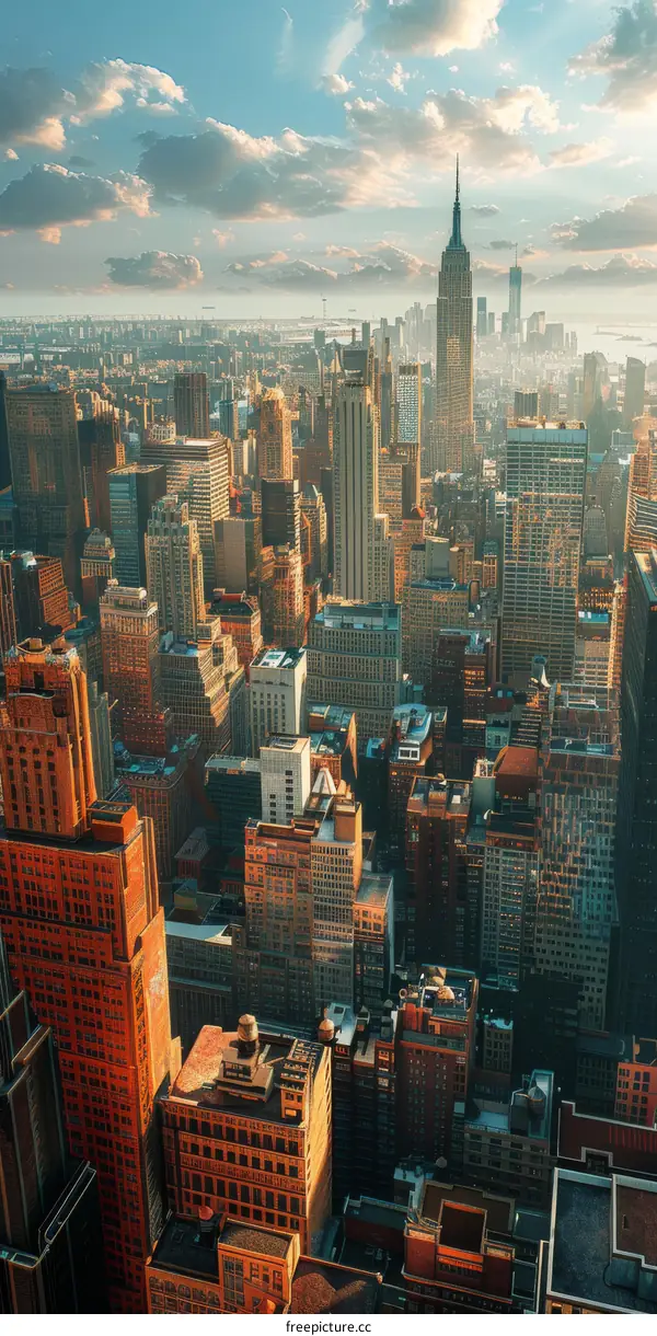 Panoramic View of the New York City Skyline