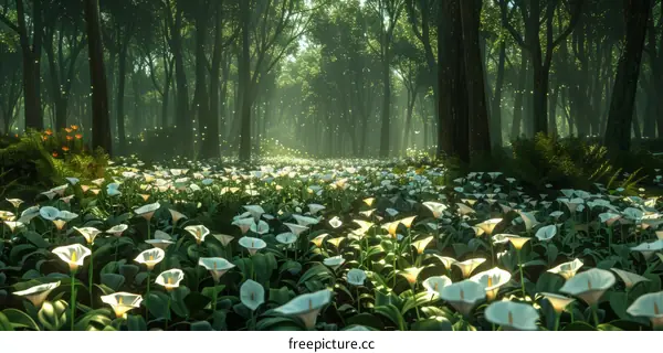 Calla Lilies in the Enchanted Forest
