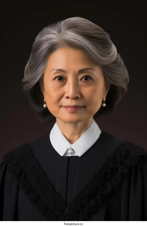 Portrait of a female judge in her robes