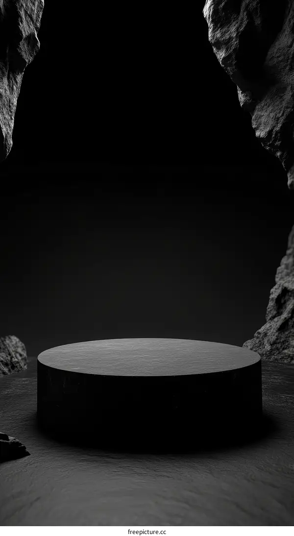 Dark Cave Minimalist Product Display