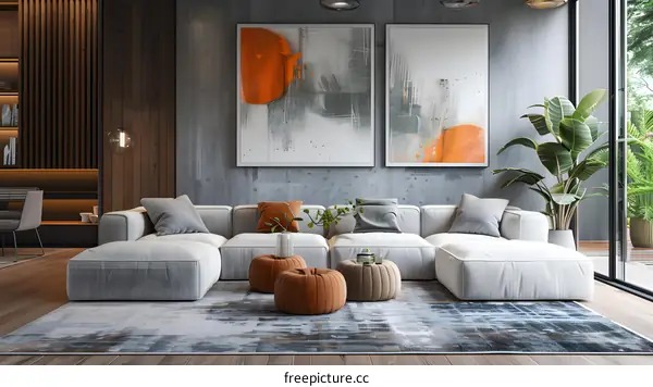 Modern minimalist living room