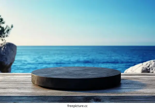 Empty Display Platform by the Ocean