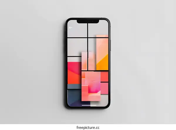 Abstract Art Design on a Smartphone Screen