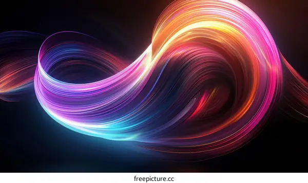 Flowing Light Trails in Vibrant Colors