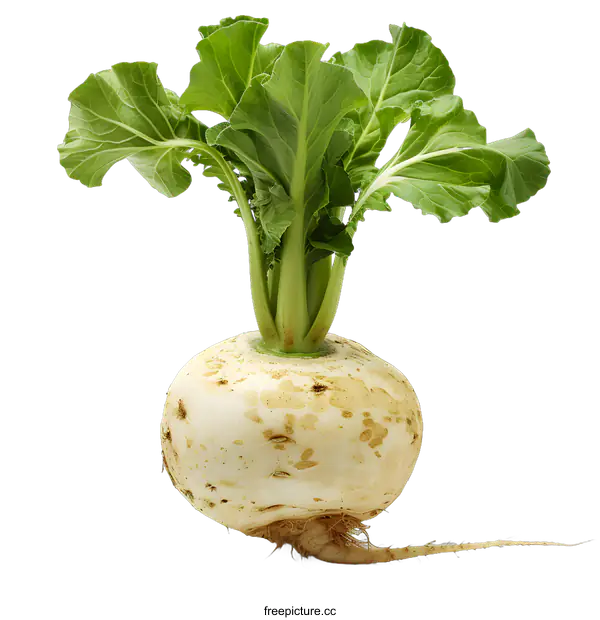 [Transparent Background PNG]Fresh White Radish on White Background