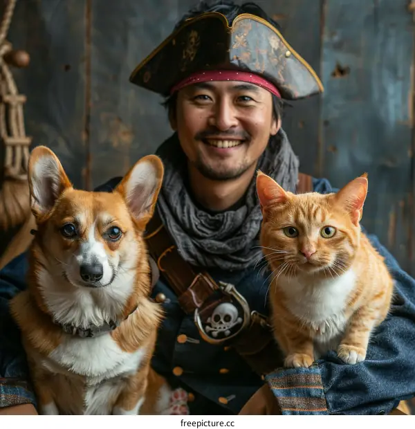 A Man and His Pets