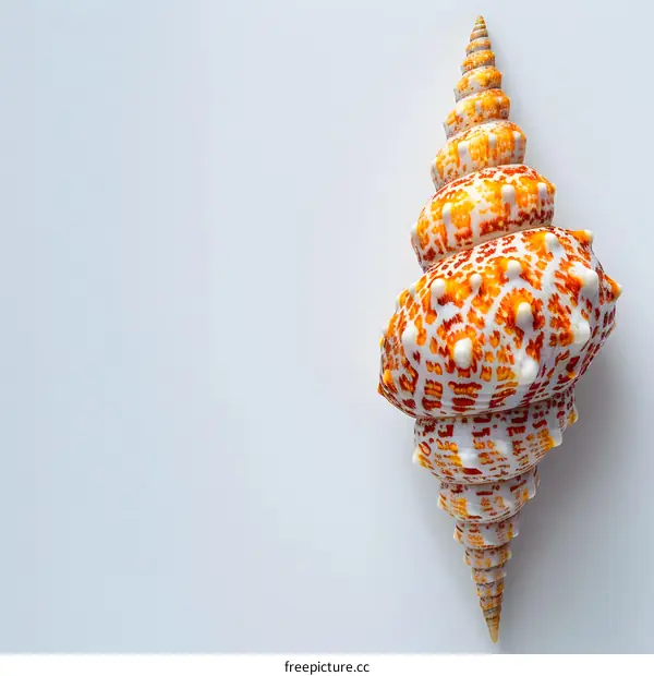 Seashell on White Background