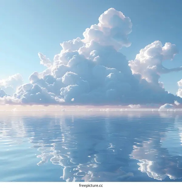 Cumulus Cloud Reflection on Ocean Surface
