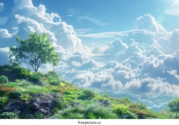 Fantasy Nature Landscape Digital Art Illustration