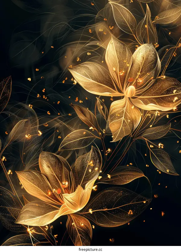 golden flowers