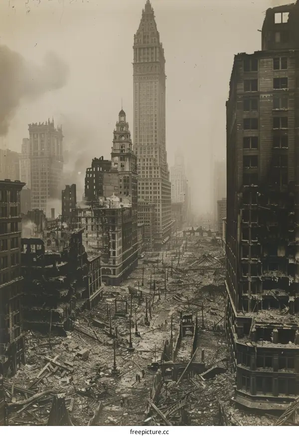 Ruins of Wall Street after the Great Fire of 1835