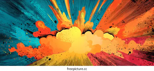 Colorful Explosion Graphic Background Design