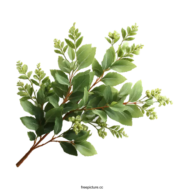 [Transparent Background PNG]Artificial Greenery Branch Arrangement on White Background