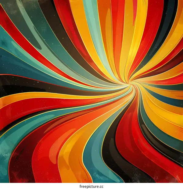 Hypnotic Spiral Symphony of Color