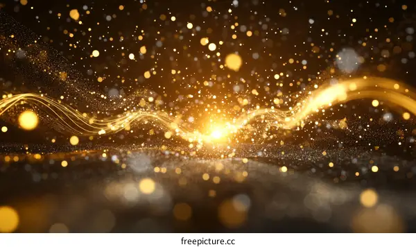 Golden Sparkling Abstract Background Design