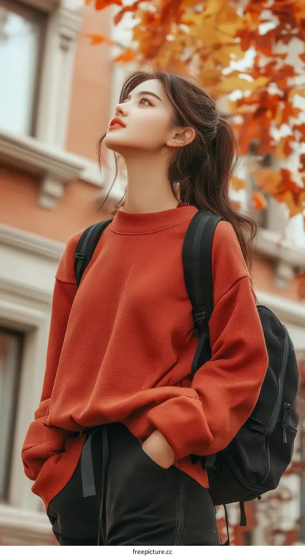 Young Woman in Autumnal Fashion