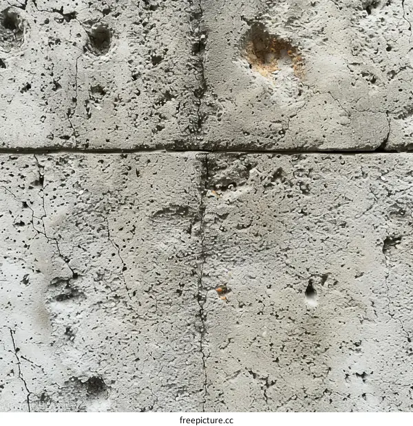 Grey Weathered Concrete Block Wall