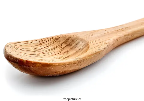 Wooden Spoon Isolated on White Background