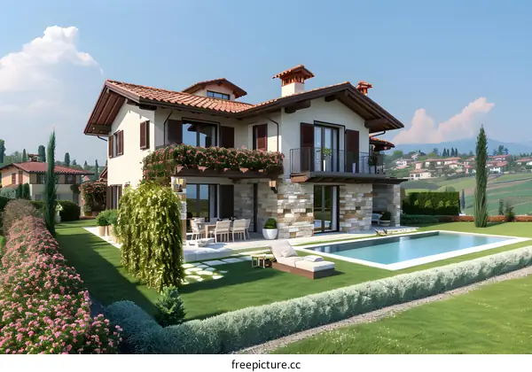 Modern Italian Style Villa With Swimming Pool
