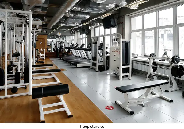 Modern Fitness Center Gym Equipment