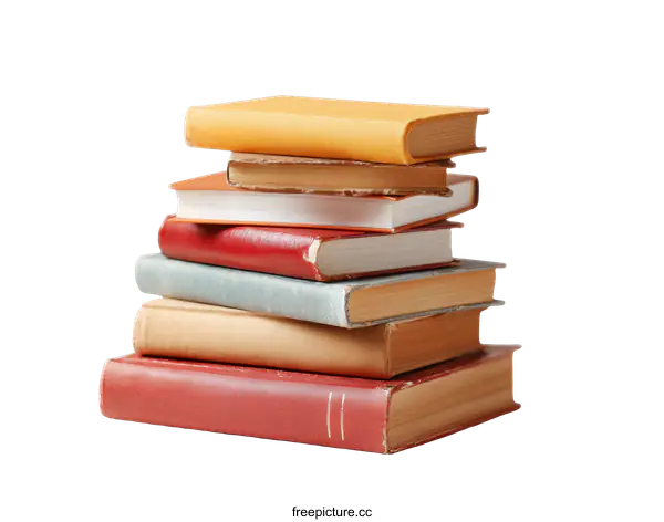 [Transparent Background PNG]Vintage Books Stacked High