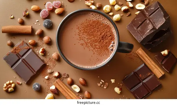 Chocolate Hot Drink with Assorted Ingredients