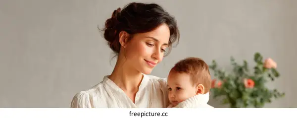 Mother and Baby Bonding Moment