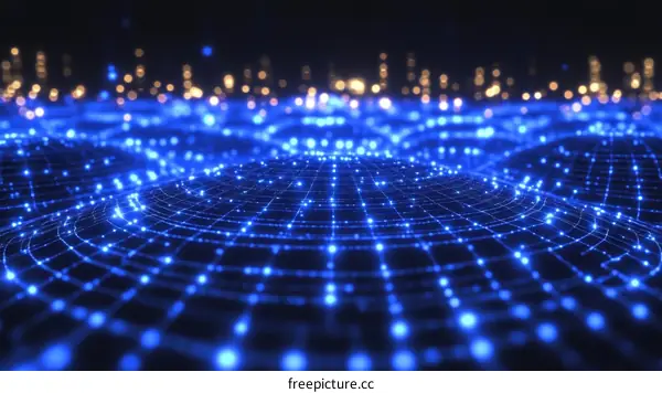 Abstract Network of Light Technology Design
