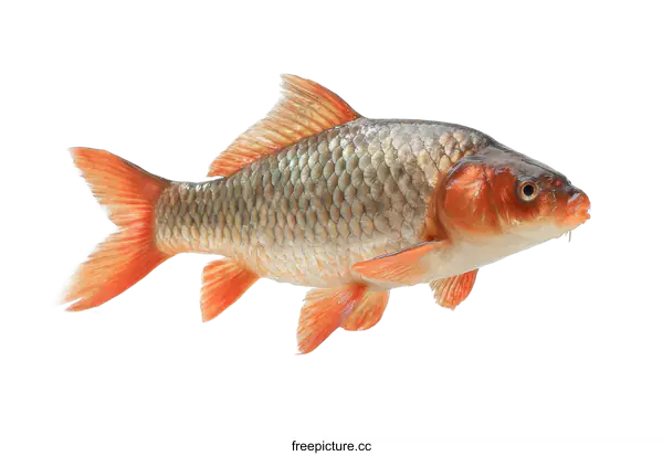 [Transparent Background PNG]Fresh Carp Fish Close-up on White Background