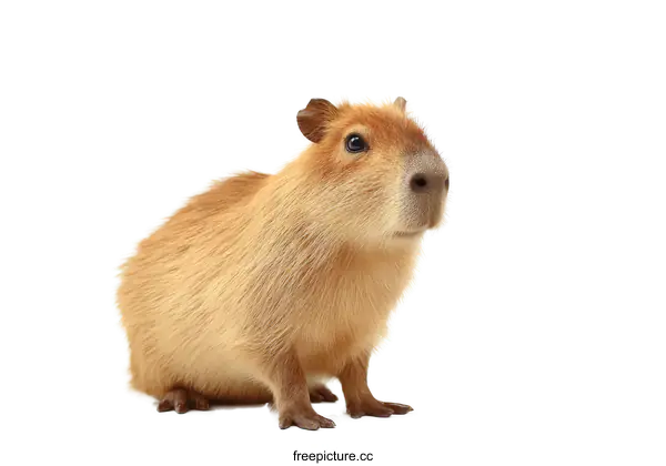 [Transparent Background PNG]Close-up of a Capybara