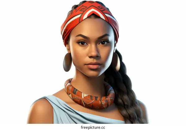 Portrait of a young African woman